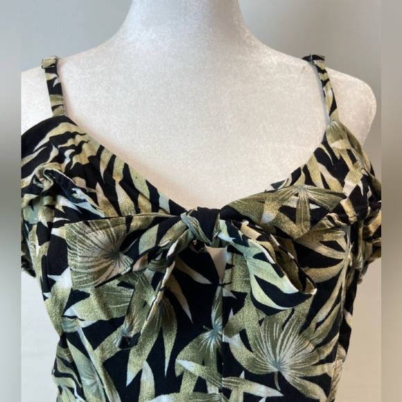 Volcom Womens Tropical Floral Beige Sleeveless Maxi Dress Size M/L - Picture 5 of 16